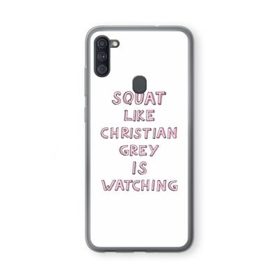 Christian Grey: Samsung Galaxy A11 Transparant Hoesje
