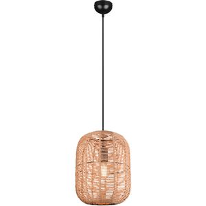 LED Hanglamp - Trion Tuna XL - E27 Fitting - 1-lichts - Rond - Mat Zwart - Aluminium
