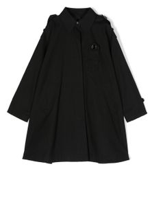 MM6 Maison Margiela Kids trench à coupe évasée - Noir