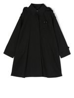 MM6 Maison Margiela Kids trench à coupe évasée - Noir - thumbnail