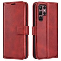 Lunso - Samsung Galaxy S23 Ultra - cover bookcase hoes - Rood Lunso - Samsung Galaxy S23 Ultra - cover bookcase hoes - Rood