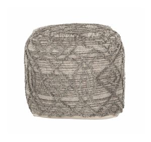 MUST Living Poef 'Angel' 40cm, kleur Naturel / Grijs