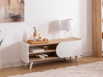 Tv-meubel MAMY 1 deur saphire eik/wit