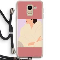Cosy: Samsung Galaxy J6 (2018) Transparant Hoesje met koord