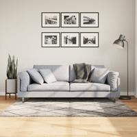 VidaXL Vloerkleed pamplona shaggy hoogpolig 120x170 cm beige antraciet