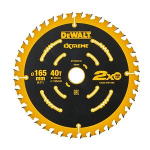 DeWALT Cirkelzaagblad voor Hout | Extreme | Ø 165mm Asgat 20mm 40T - DT10640-QZ