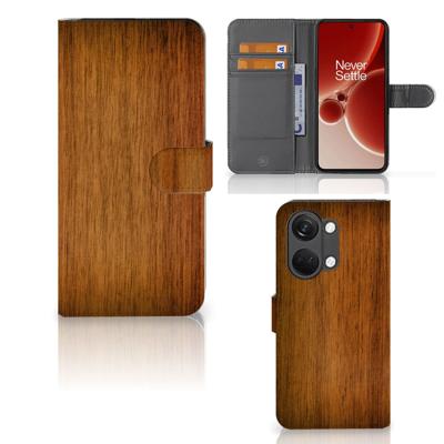 OnePlus Nord 3 | Book Style Case | Donker Hout