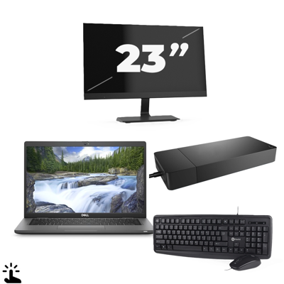 Dell Latitude 7330 - Intel Core i5-12e Generatie - 13 inch - Touch - 16GB RAM - 256GB SSD - Windows 11 Home + 1x 23 inch Monitor