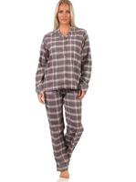 Dames pyjama Flanel - Creative - 100% katoenen doorknoop pyjama