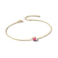 14k Geelgouden Armband met Geboortesteen - 15,5/17/18,5 cm