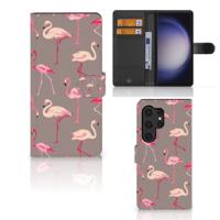 Samsung Galaxy S24 Ultra | Telefoonhoesje | Met pasjeshouder | Flamingo