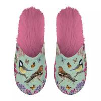 PANTOFFEL TUINVOGELS GROEN / ROZE MAAT 39-42