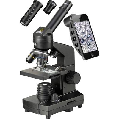 National Geographic 9039001 40x-1280x Mikroskop inkl. Smartphone Halterung Doorlichtmicroscoop Monoculair 1280 x Opvallend licht, Doorvallend licht