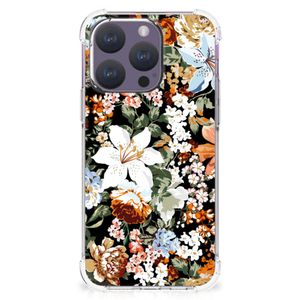 Case voor iPhone 15 Pro Dark Flowers