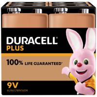 Duracell MN1604 Plus 9V batterij (blok) Alkaline 9 V 4 stuk(s) - thumbnail