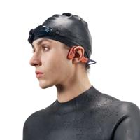SHOKZ OpenSwim Pro Headset Draadloos Neckband Sporten Bluetooth Zwart, Rood