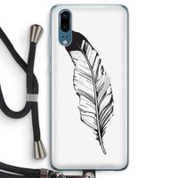Pluim: Huawei P20 Transparant Hoesje met koord