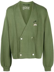 BODE cardigan à boutonnière croisée - Vert