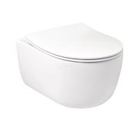 Plieger Kansas Compact randloos toilet met softclose & quick release slimme zitting wit - thumbnail