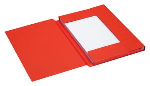 Dossiermap Secolor folio 3 kleppen 225gr rood