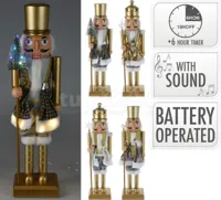 Notenkraker Kerst met LED en Muziek 57cm Assorti 1st Notenkraker Kerst met LED en Muziek 57cm Assorti 1st