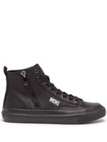 Diesel baskets montantes S-Athos en cuir - Noir - thumbnail