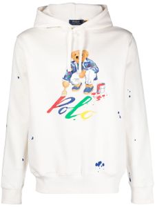 Polo Ralph Lauren hoodie en coton à imprimé taches de peinture - Tons neutres