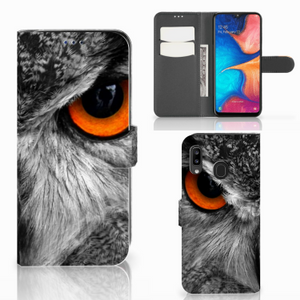 Samsung Galaxy A30 Telefoonhoesje met Pasjes Uil