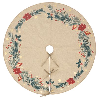 Kerstboomrok/kerstboom kleed - kerststerren - D90 cm - polyester
