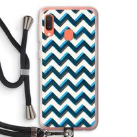 Onderbroken lijn: Samsung Galaxy A20e Transparant Hoesje met koord