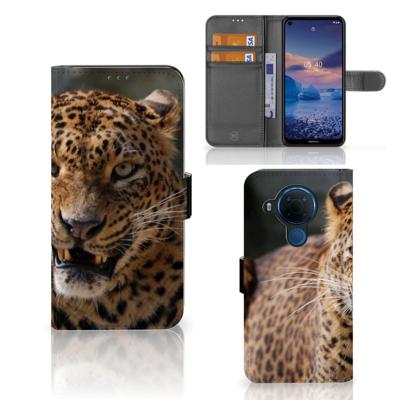 Nokia 5.4 | Telefoonhoesje | Met pasjeshouder | Luipaard