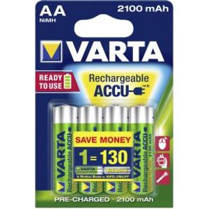 Varta Batterij NiMH AA/LR6 1.2 V 2100 mAh R2U 4-blister