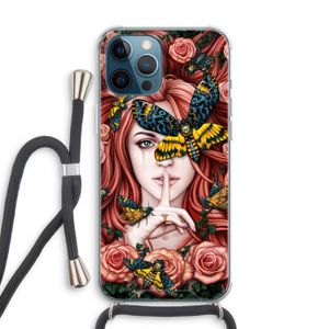 Lady Moth: iPhone 12 Pro Transparant Hoesje met koord