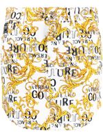 Versace Jeans Couture minijupe en jean à imprimé Logo Couture - Blanc