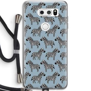Zebra: LG V30 Transparant Hoesje met koord