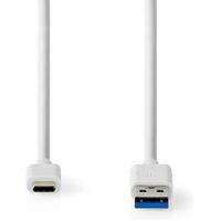 Nedis CCGW61650WT10 USB-kabel 1 m USB 3.2 Gen 2 (3.1 Gen 2) USB A USB C Wit - thumbnail