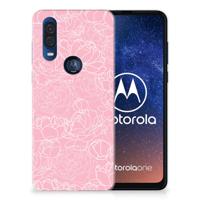 Motorola One Vision | TPU Case | White Flowers
