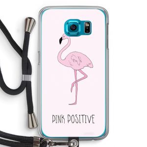 Pink positive: Samsung Galaxy S6 Transparant Hoesje met koord