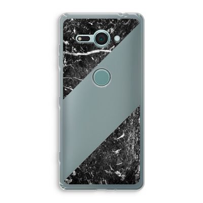 Zwart marmer: Sony Xperia XZ2 Compact Transparant Hoesje