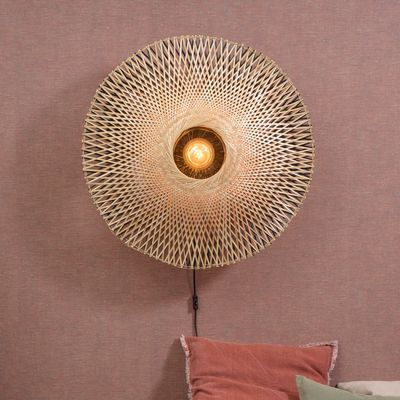 GOOD&MOJO Wandlamp 'Kalimantan' 87cm, Bamboe, kleur Naturel
