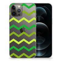 iPhone 12 Pro Max TPU bumper Zigzag Groen - thumbnail