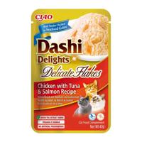 INABA CAT Dashi Delights Delicate Vlokken Kip met Tonijn & Zalm - kattensnack - 40g INABA CAT Dashi Delights Delicate Vlokken Kip met Tonijn & Zalm - kattensnack - 40g