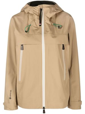 Moncler Grenoble manteau boutonné à capuche - Tons neutres
