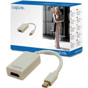 LogiLink Mini DisplayPort / HDMI Adapter 0,1 m HDMI 19-pin FM Mini DisplayPort M Grijs