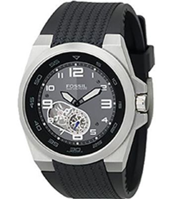 Horlogeband Fossil ME3004 Silicoon Zwart 20mm