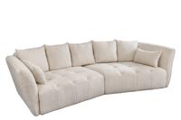 Sofa ROYAL 295cm XL spring kern afneembare hoes bouclé champagne beige - 44336