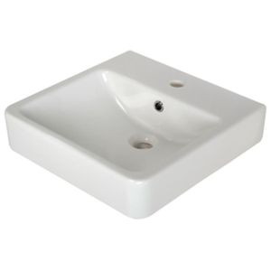 Opbouwwastafel Seattle met Kraangat 45x45 cm Wit