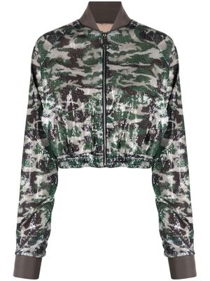 Khrisjoy veste bomber à imprimé camouflage - Tons neutres