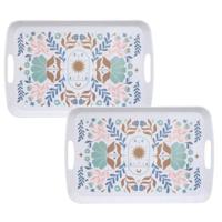 5Five Designer dienbladen van melamine - 2x - 39 x 26 x 2 cm