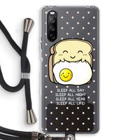 Sleep All Day: Sony Sony Xperia 10 III Transparant Hoesje met koord